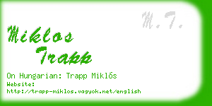 miklos trapp business card